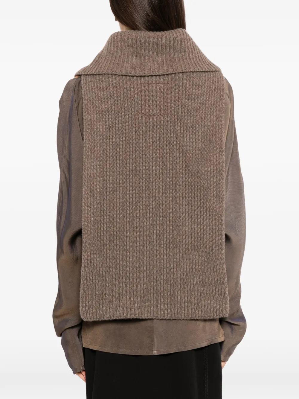 Uma Wang ribbed-knit button-up top Bruin