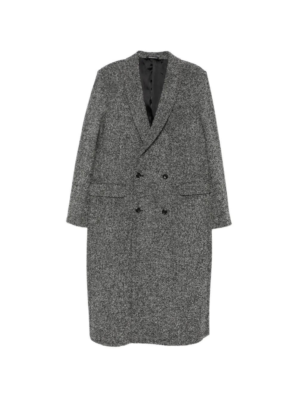 Emporio Armani faux-pocket double-breasted coat - Grau