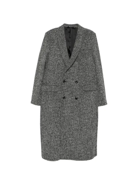 Emporio Armani faux-pocket double-breasted coat