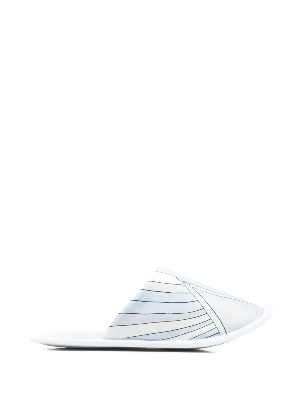 PUCCI Marmo-print silk slippers - Bleu PUCCI Marmo-print silk slippers - Bleu