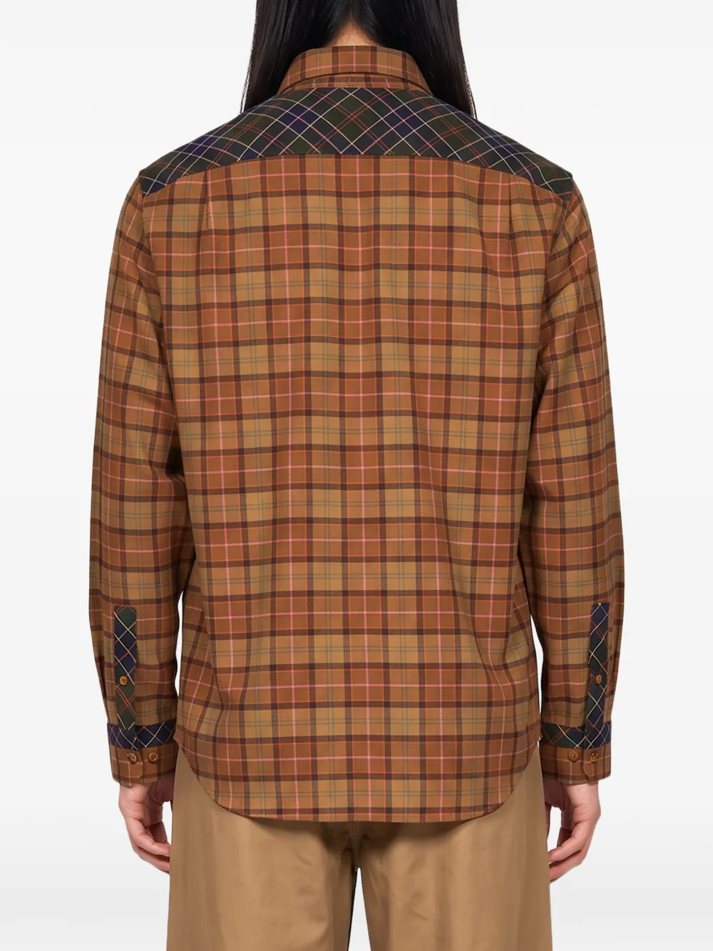 Barbour check embroidered-logo shirt Bruin