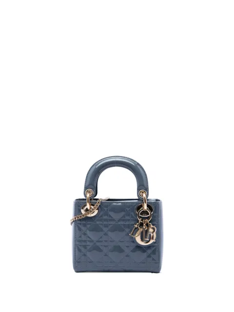 Christian Dior Pre-Owned 2020 Mini Patent Cannage Lady Dior satchel