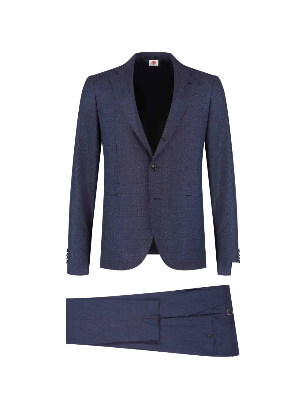 Luigi Borrelli Prince of Wales check single-breasted suit - Blu