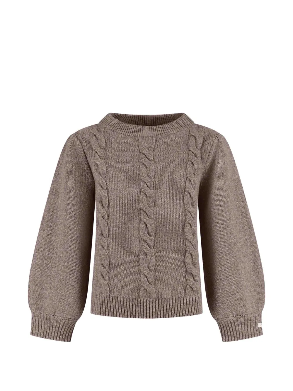 Donsje Niena puff-sleeve sweater - Marrone