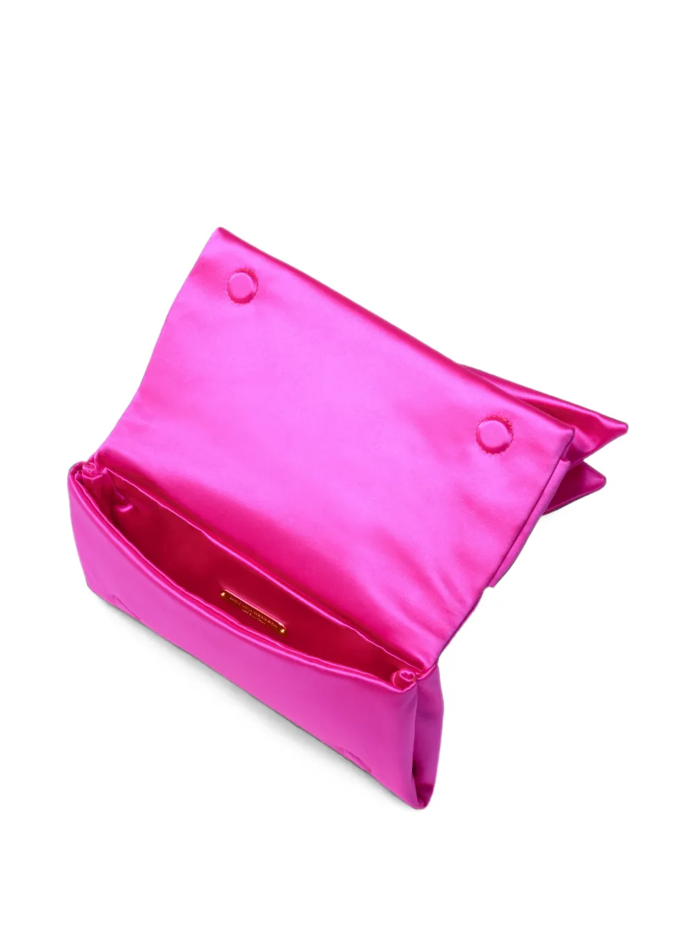 Carolina Herrera Karlita Bow Satin Clutch Bag in Pink, view 3