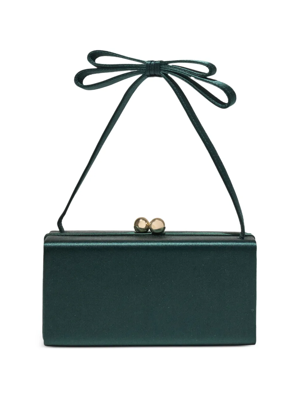 Carolina Herrera Mimi Bow satijnen schoudertas Groen