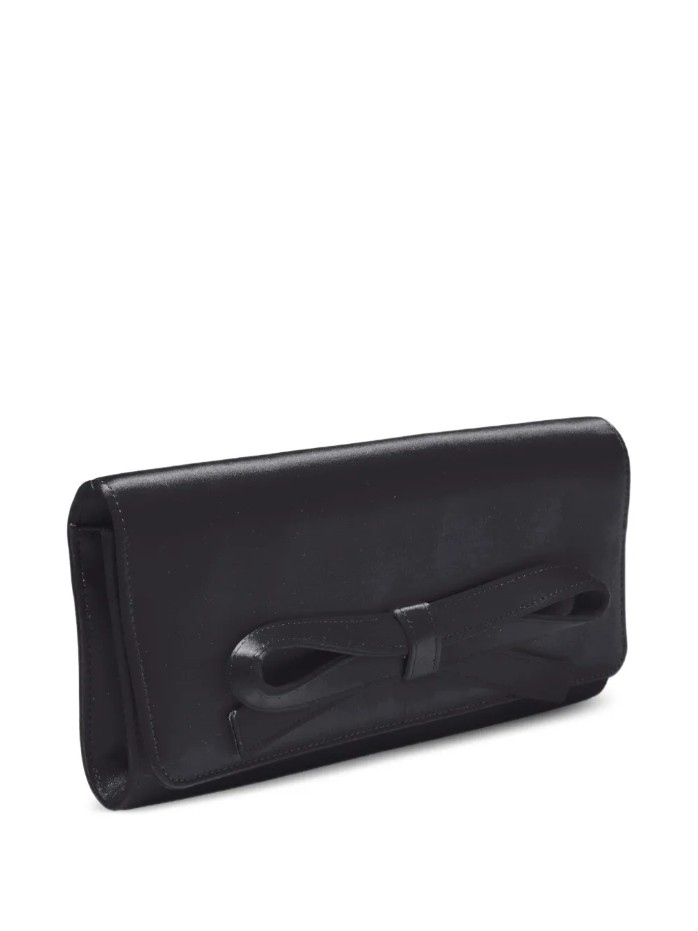 Carolina Herrera Margaret bow-detail clutch bag - Nero