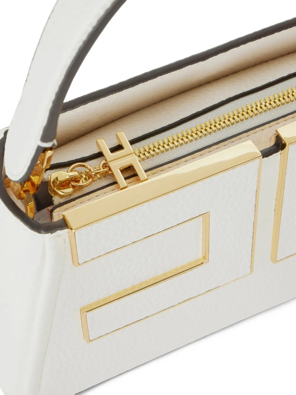 Elisabetta Franchi Satijnen clutch Wit
