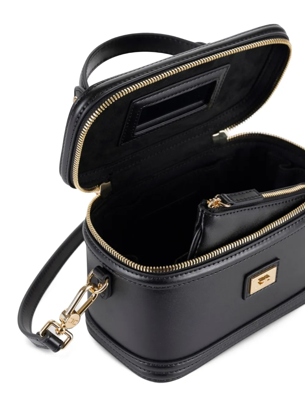 Elisabetta Franchi travel make-up bag Zwart