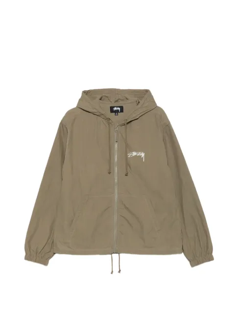 Stüssy logo-print zip-up jacket
