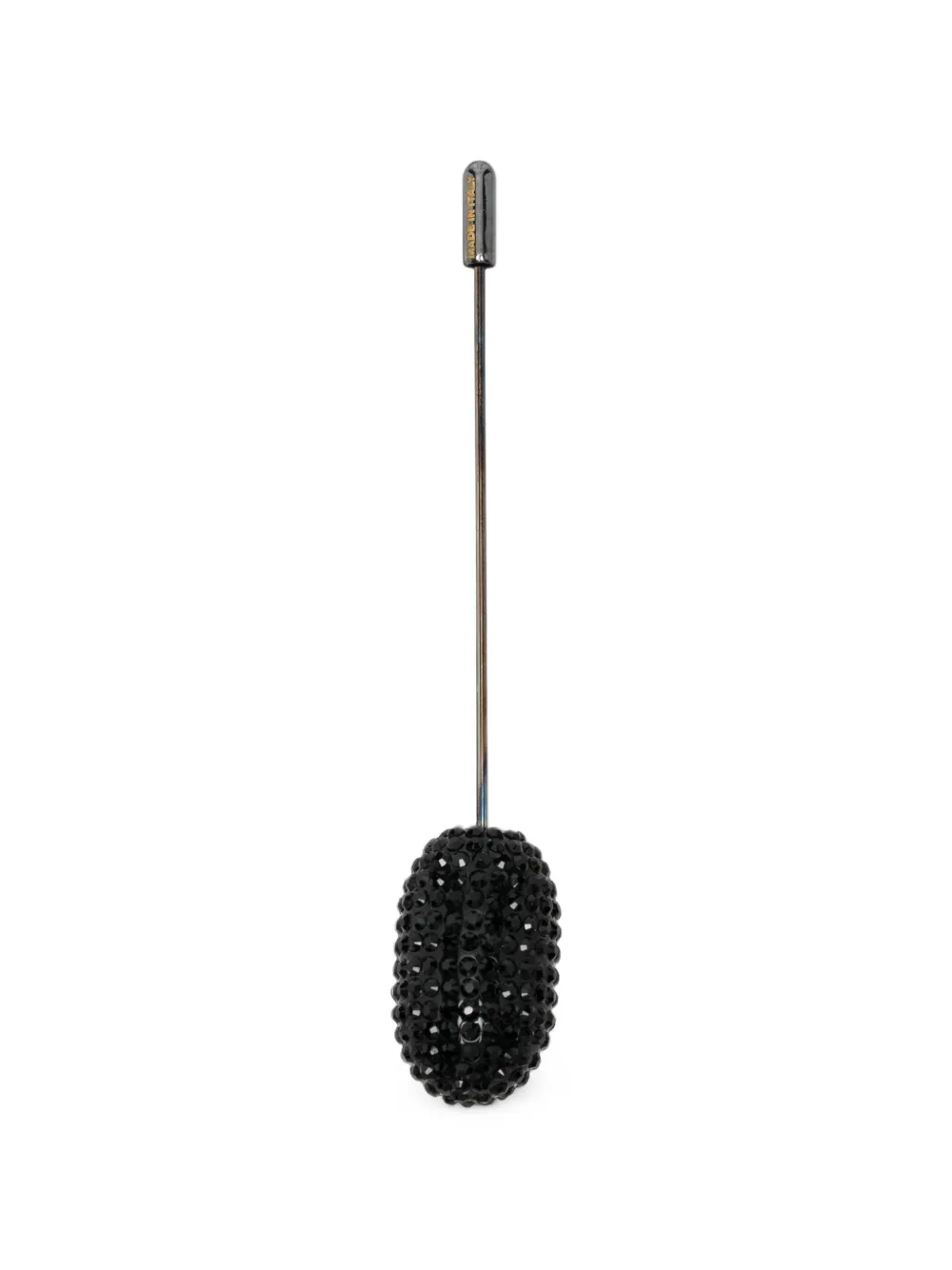 Emporio Armani crystal-embellished pin - Schwarz