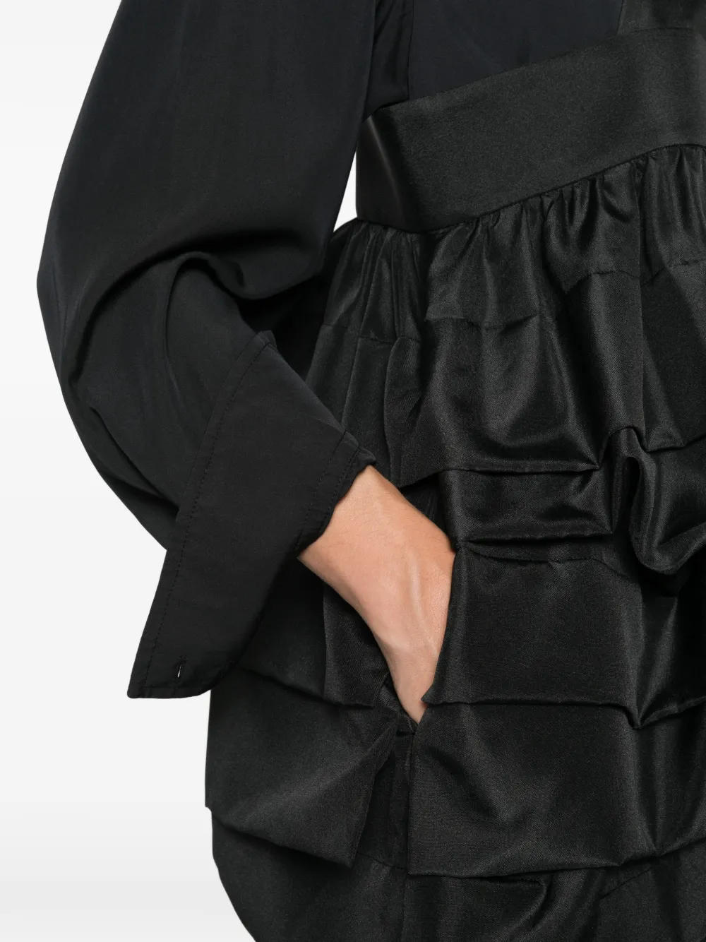 Comme Des Garçons Mouwloze midi-jurk Zwart