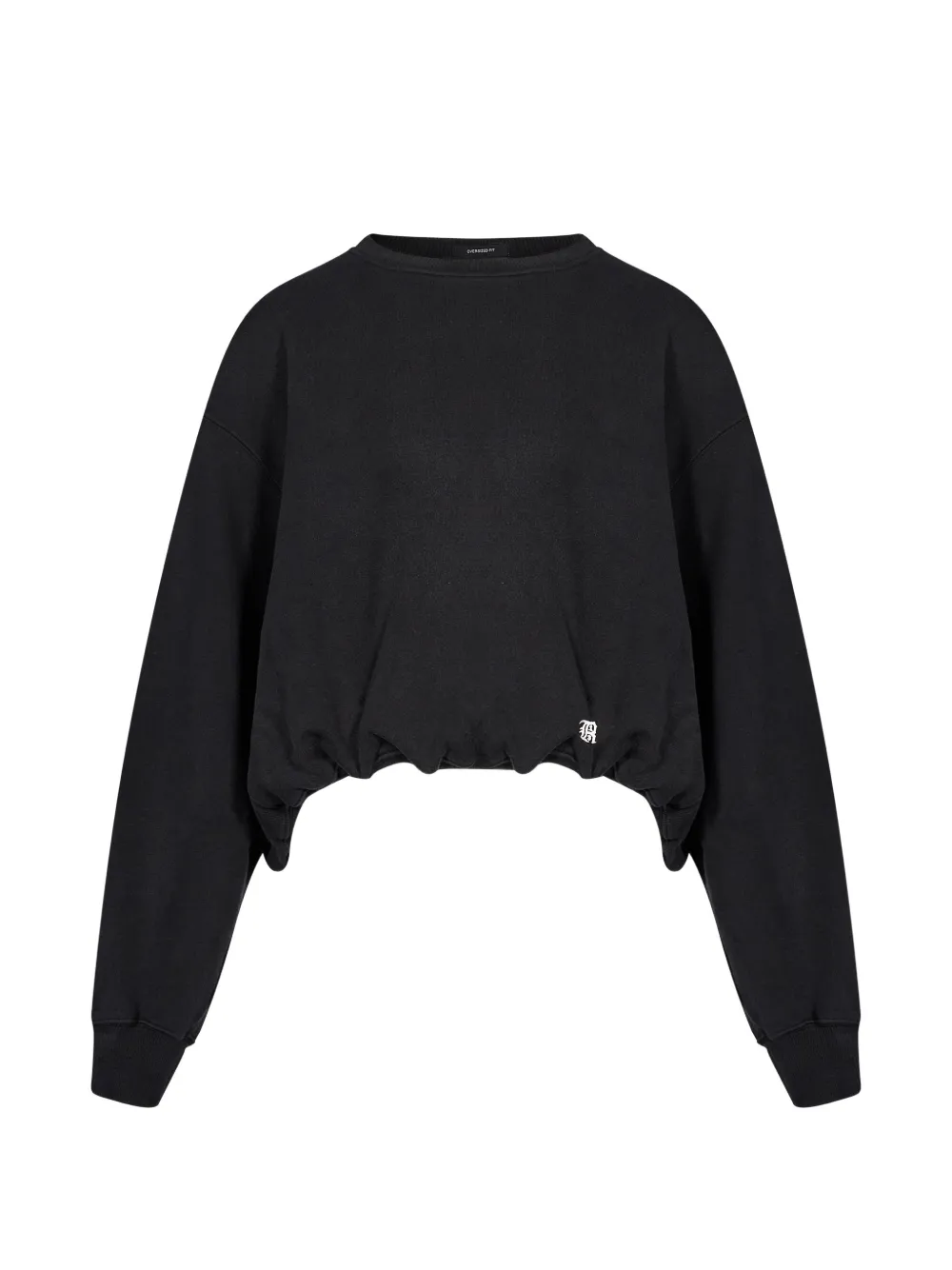R13 New York 13 logo-print cropped sweatshirt - Schwarz