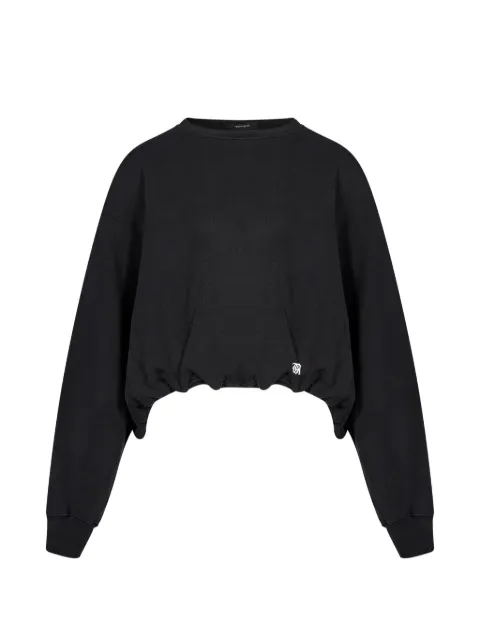 R13 New York 13 logo-print cropped sweatshirt