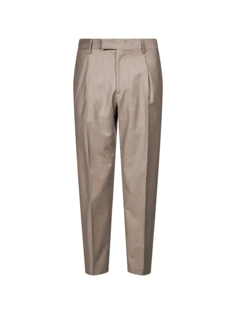 Greyed pleated-detail tailored trousers