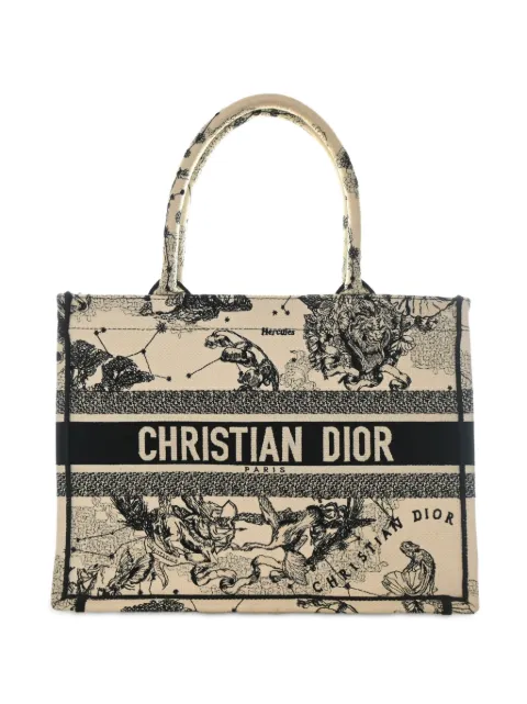 Christian Dior Pre-Owned 2023 Medium Canvas Embroidered Zodiac Toile De Jouy Book tote bag