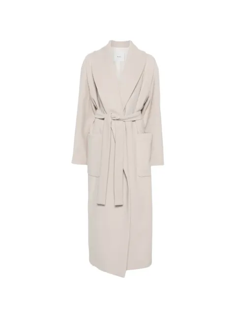 Hevo belted shawl-collar coat
