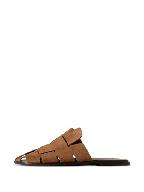 Hereu interwoven suede mules