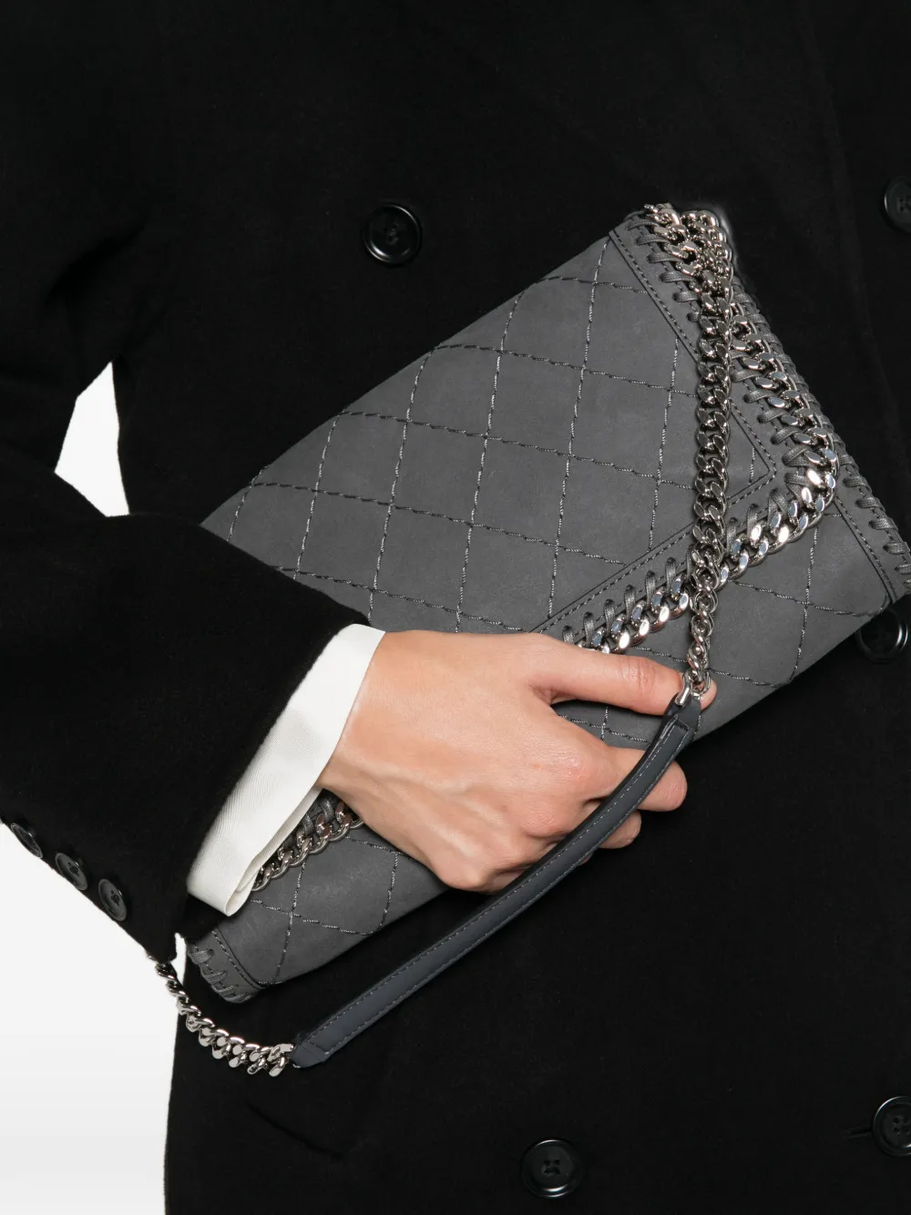Stella McCartney Falabella gewatteerde schoudertas Grijs
