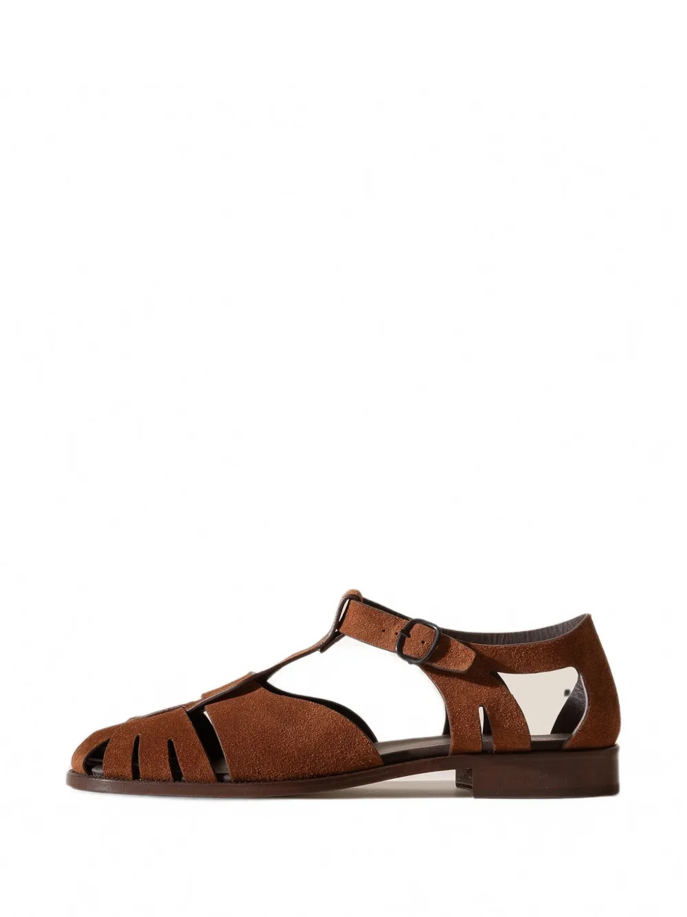 Hereu Pesca Suede Fisherman Sandals In Brown