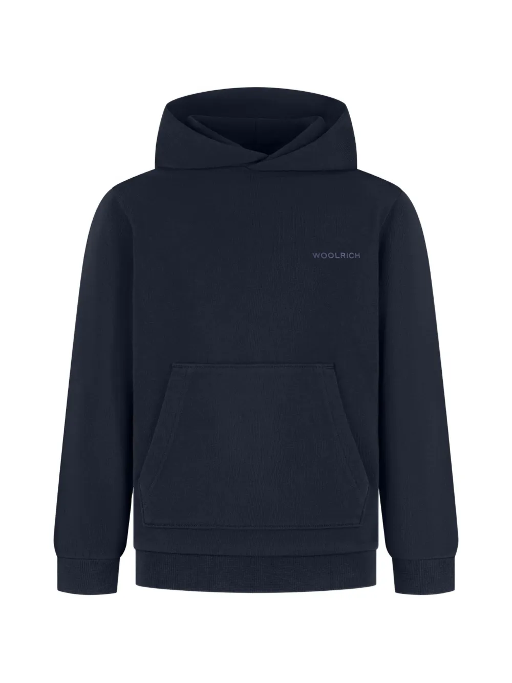 Woolrich Kids logo-print jersey hoodie - Bleu Woolrich Kids logo-print jersey hoodie - Bleu