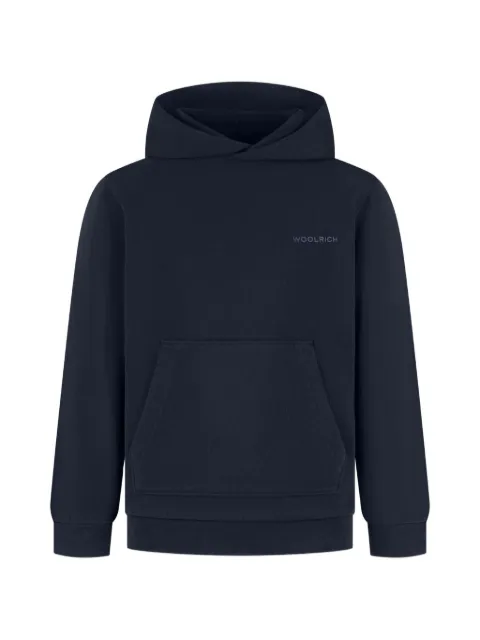 Woolrich Kids logo-print jersey hoodie