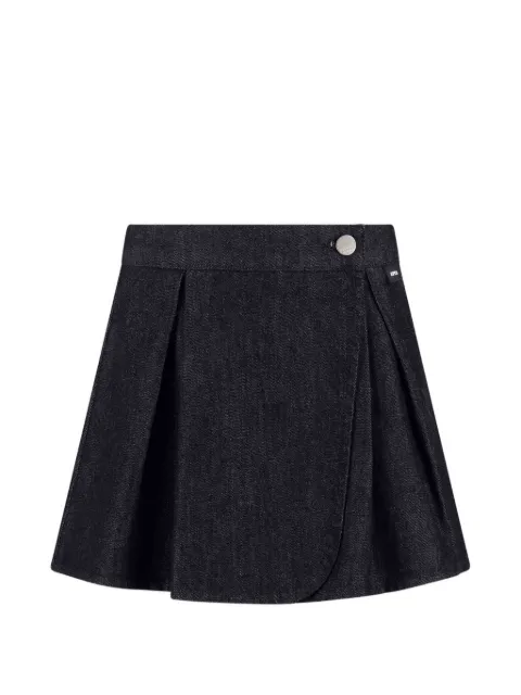 Il Gufo pleated wrap short skirt