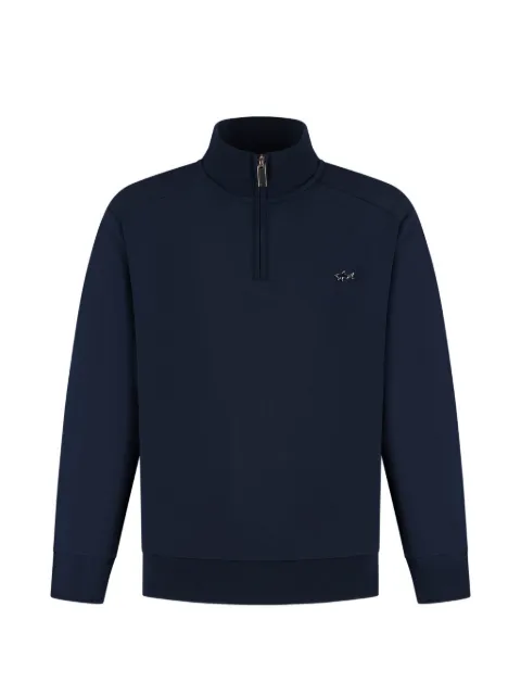 Paul & Shark Junior logo-plaque quarter-zip sweater