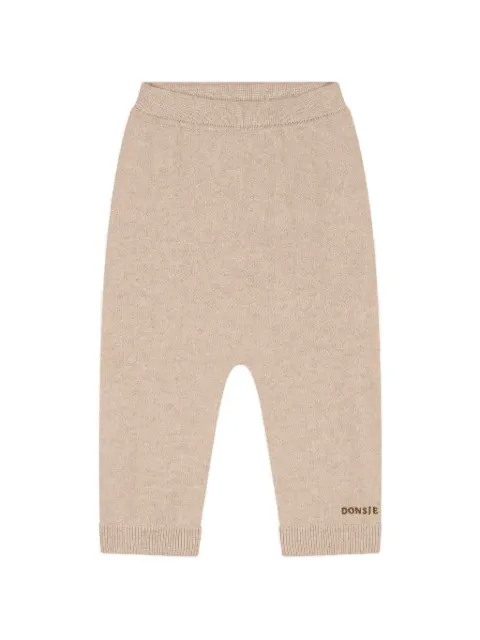 Donsje fine-knit ribbed-trim trousers