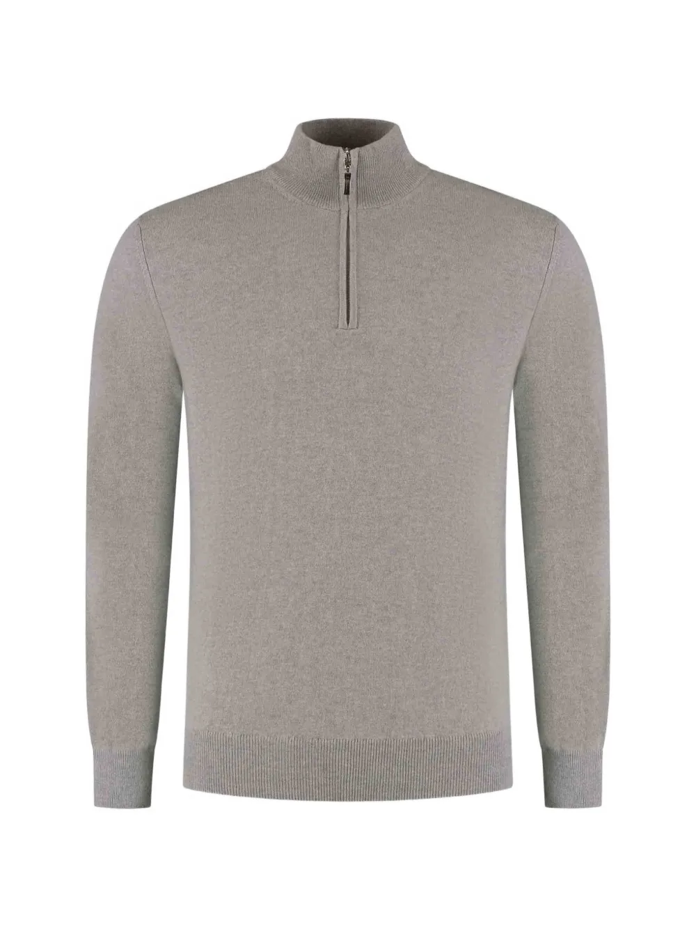 Doriani Cashmere half-zip knitted sweater - Grey