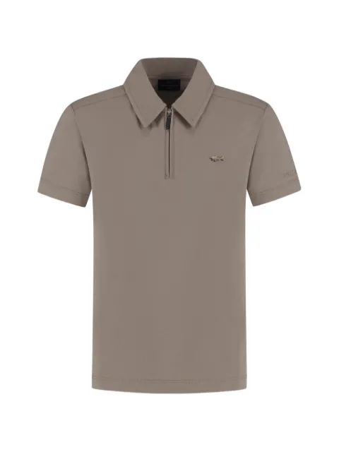 Paul & Shark Junior logo-plaque quarter-zip polo shirt