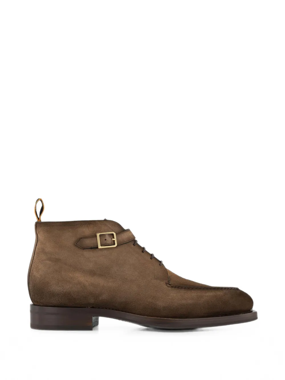Santoni buckle-detail lace-up boots - Marrone