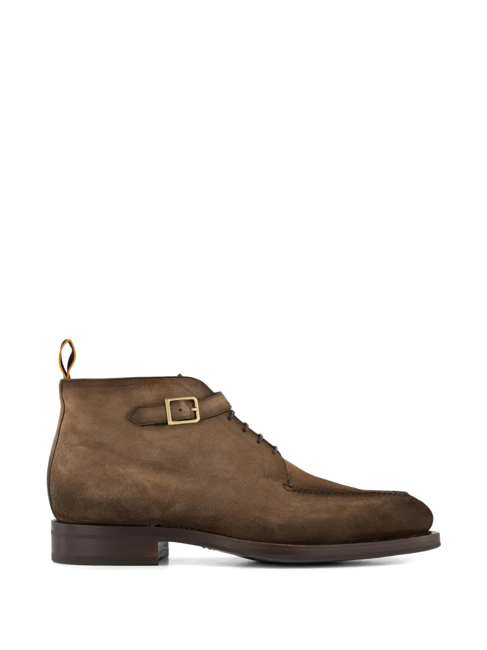 Santoni buckle-detail lace-up boots - Brown