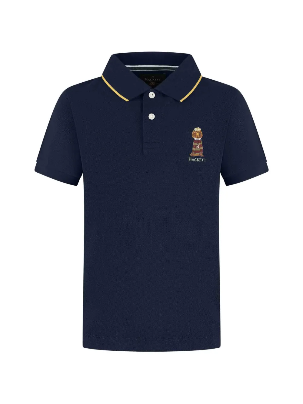 Hackett Kids embroidered-logo piqué polo shirt - Blu