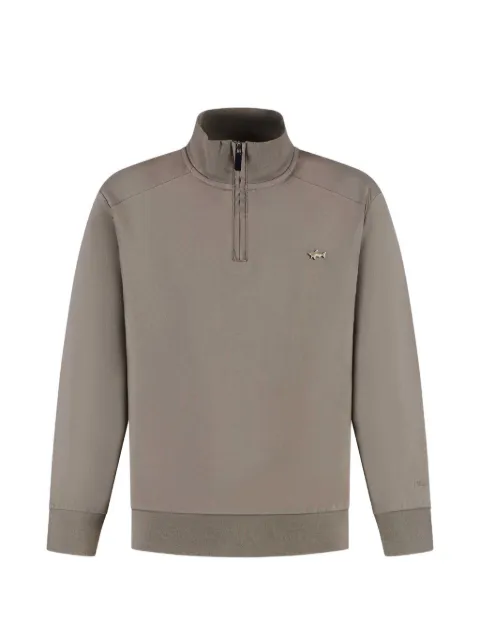 Paul & Shark Junior quarter-zip logo-plaque sweater