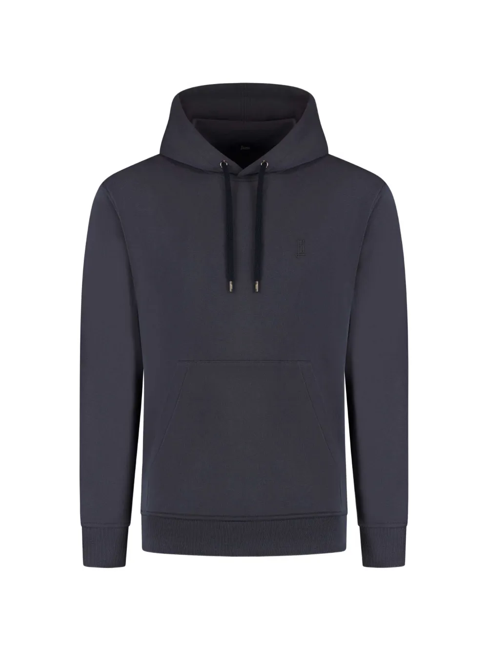 Herno Felpa logo-embroidered drawstring hoodie - Grey