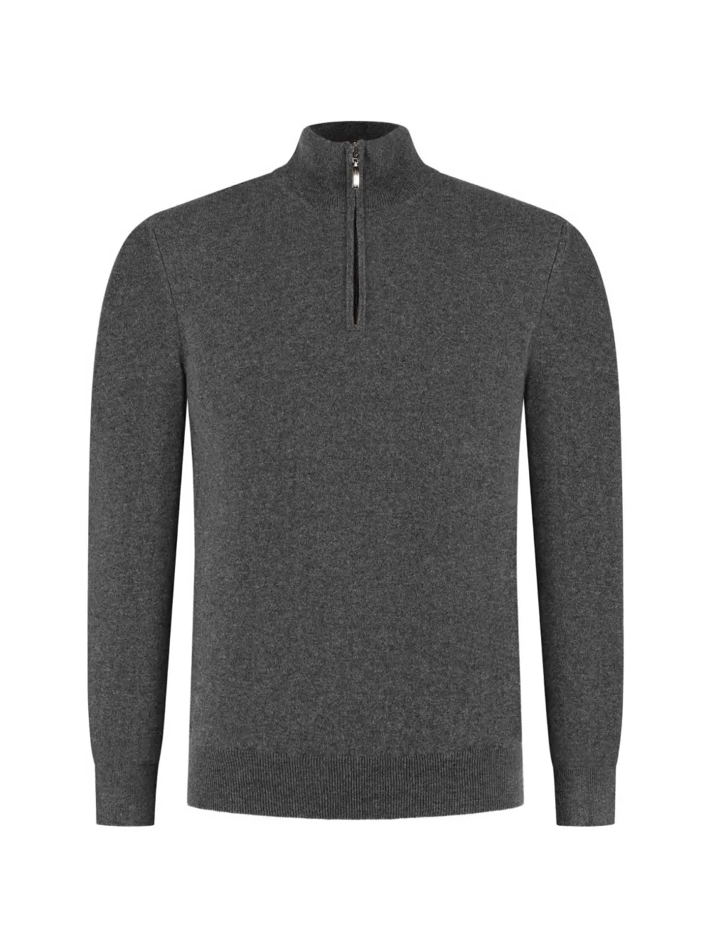 Doriani Cashmere quarter-zip knitted sweater - Grey