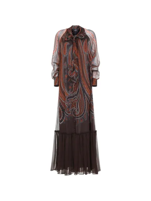 ETRO Paisley-print pussy-bow maxi dress