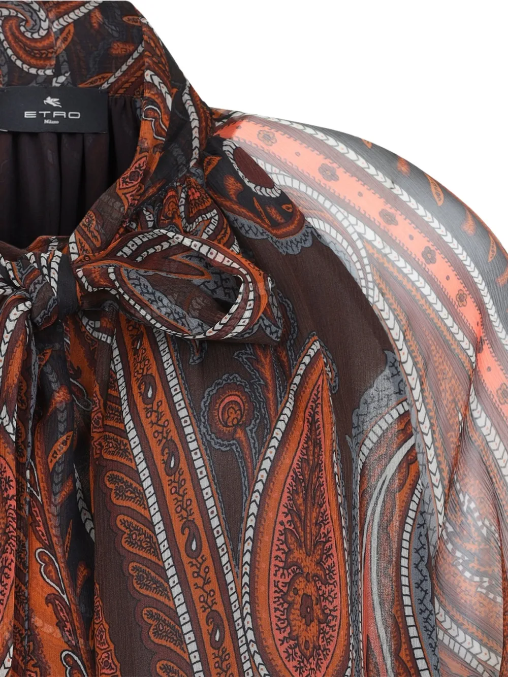ETRO Paisley-print pussy-bow maxi dress Bruin