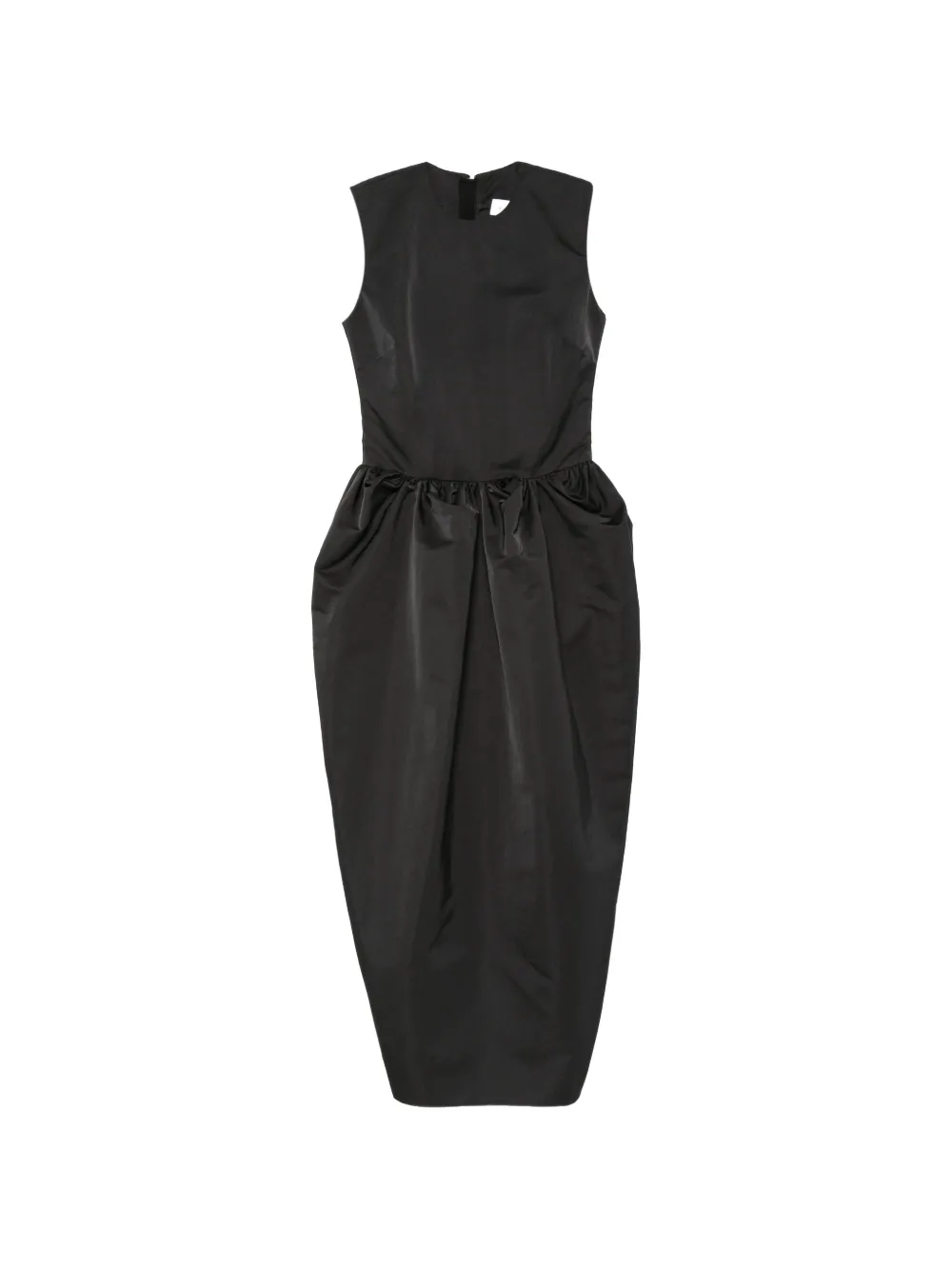 AMI Paris gathered sleeveless dress - Black