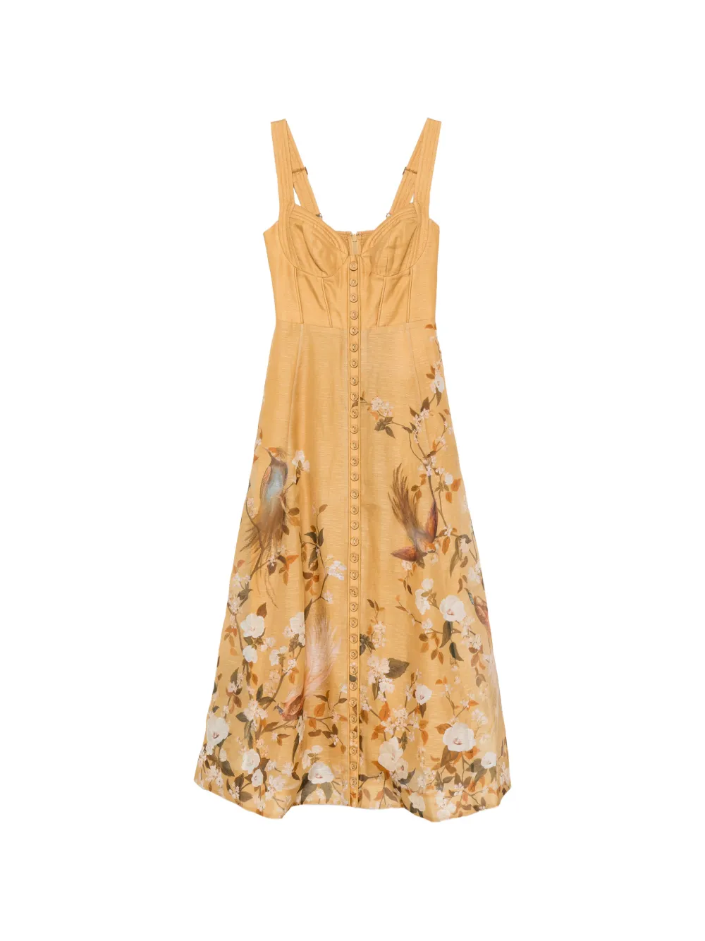 ZIMMERMANN Momentum corded midi dress Geel