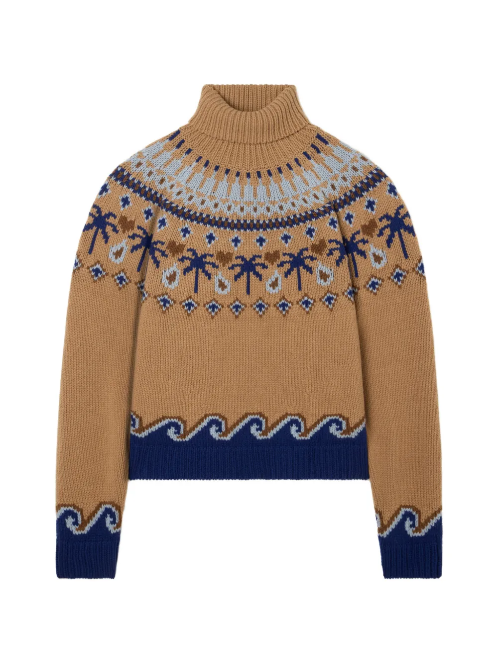 Alanui Sweet Winter Fair Isle turtleneck sweater - Marron Alanui Sweet Winter Fair Isle turtleneck sweater - Marron