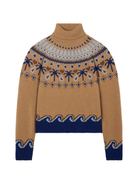 Alanui pull à col roulé Sweet Winter en maille Fair Isle