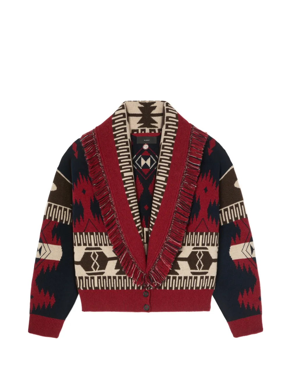 Alanui Cardigan Icon jacquard - Grigio