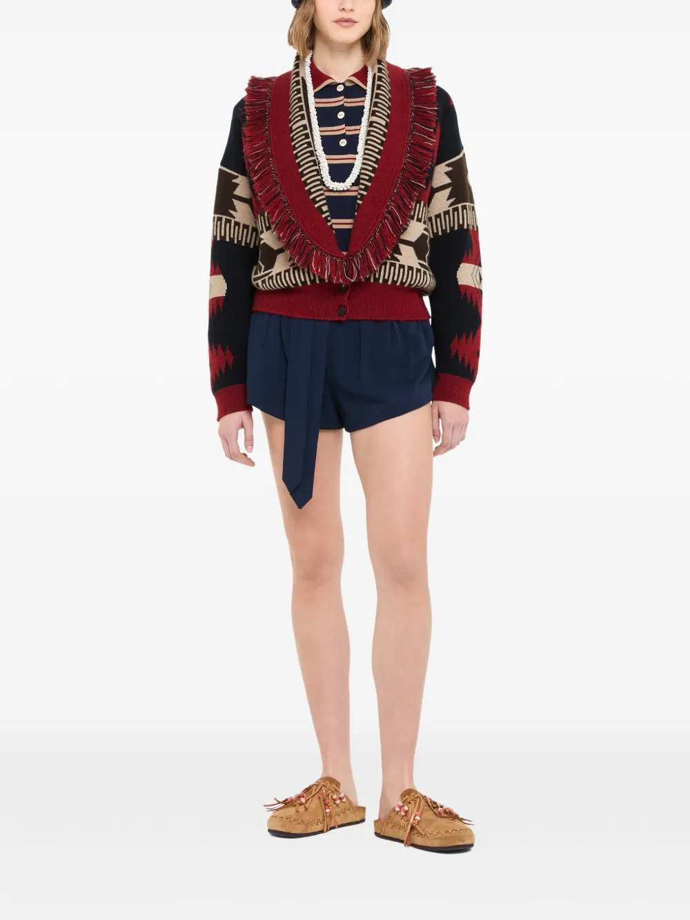 Alanui Vest met jacquard Grijs