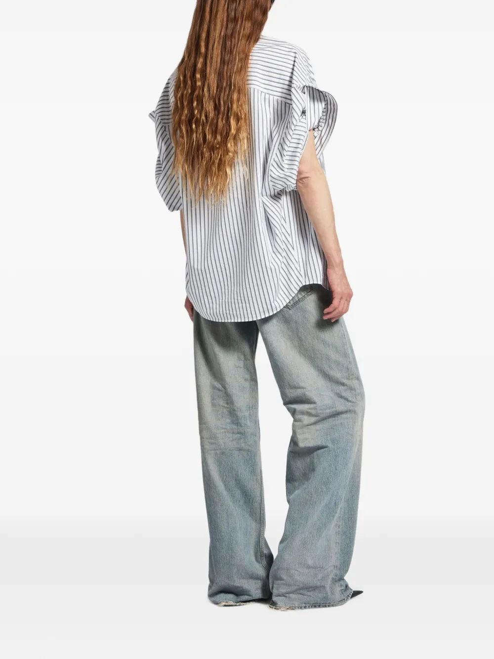 Balenciaga Gestreepte overhemd Wit