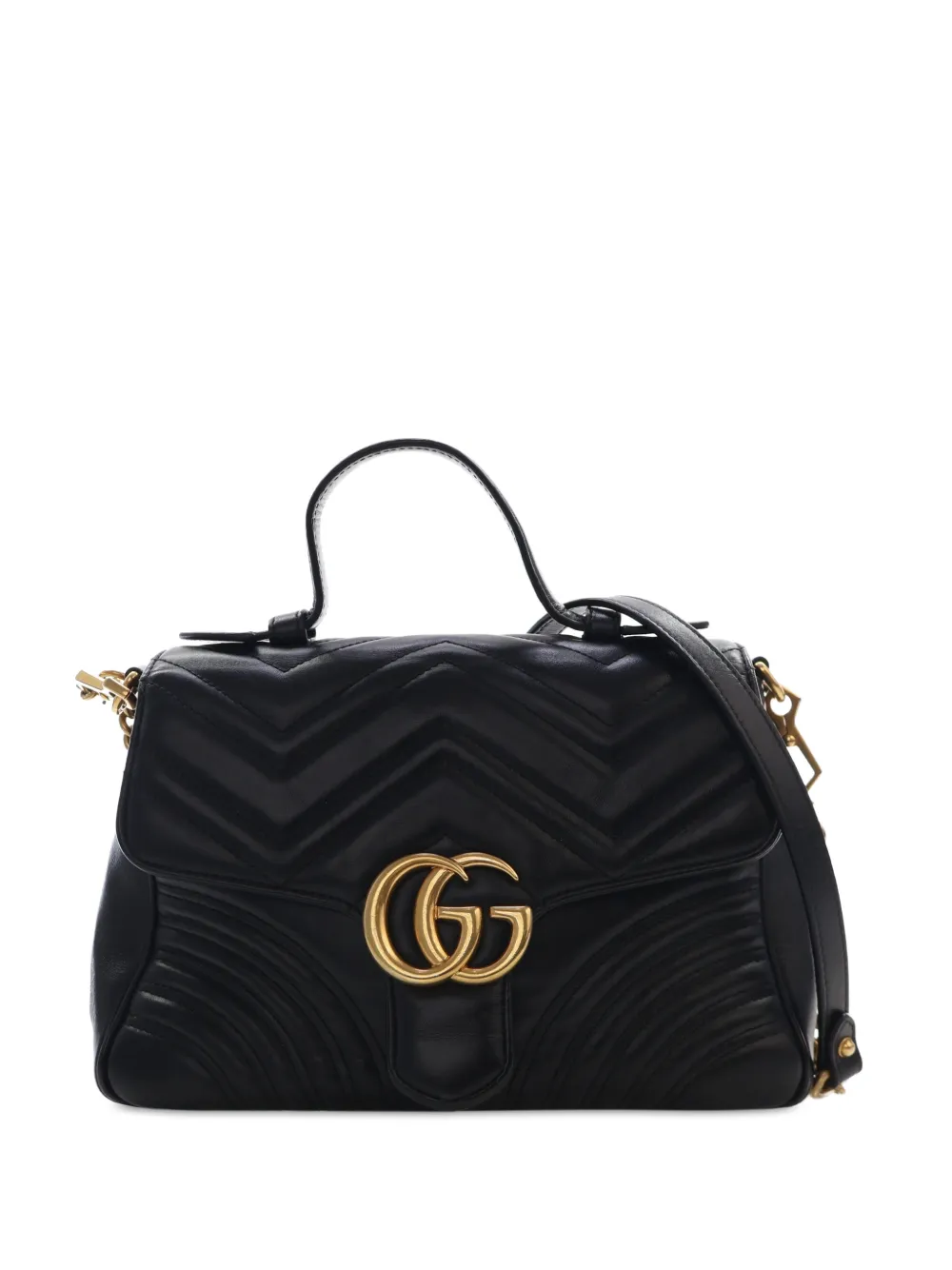 Gucci Pre-Owned petit sac à main Sylvie en cuir matelassé(2016-2026) - Noir Gucci Pre-Owned petit sac à main Sylvie en cuir matelassé(2016-2026) - Noir