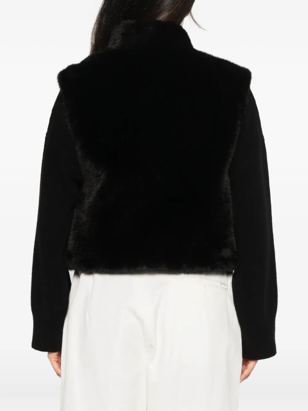 Herno faux-fur panelled jacket Zwart