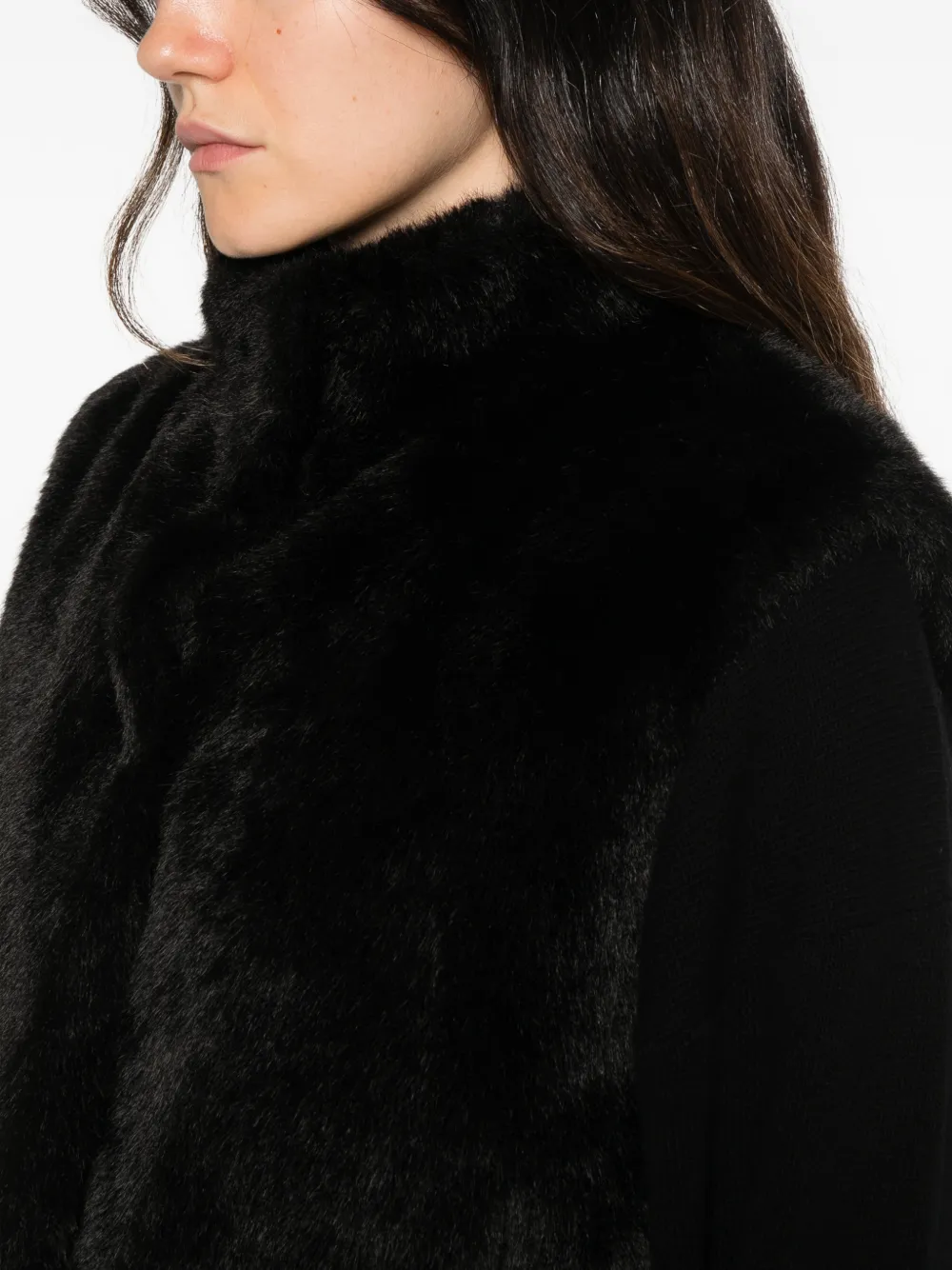 Herno faux-fur panelled jacket Zwart
