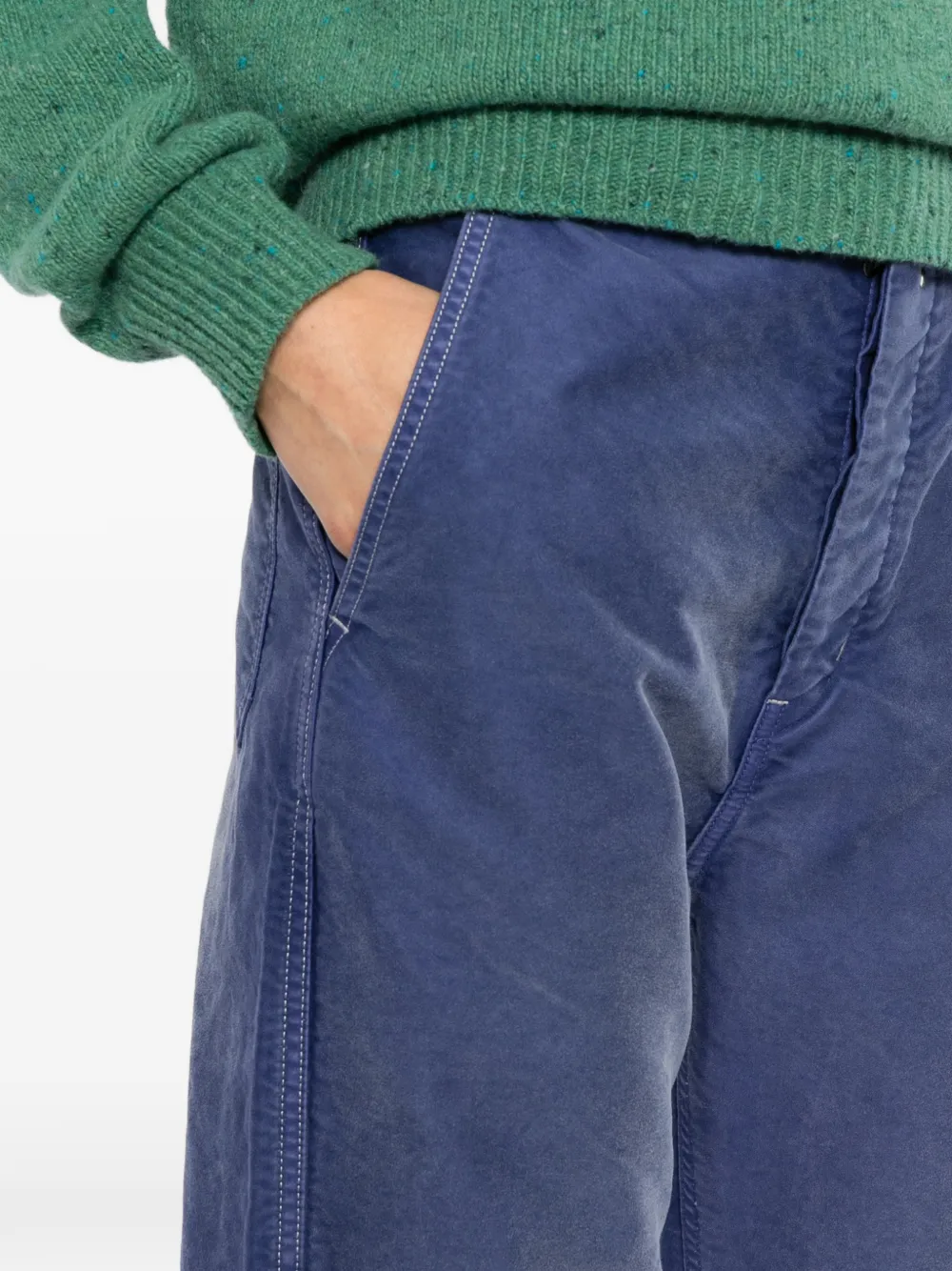 Auralee faded-wash wide-leg jeans Paars